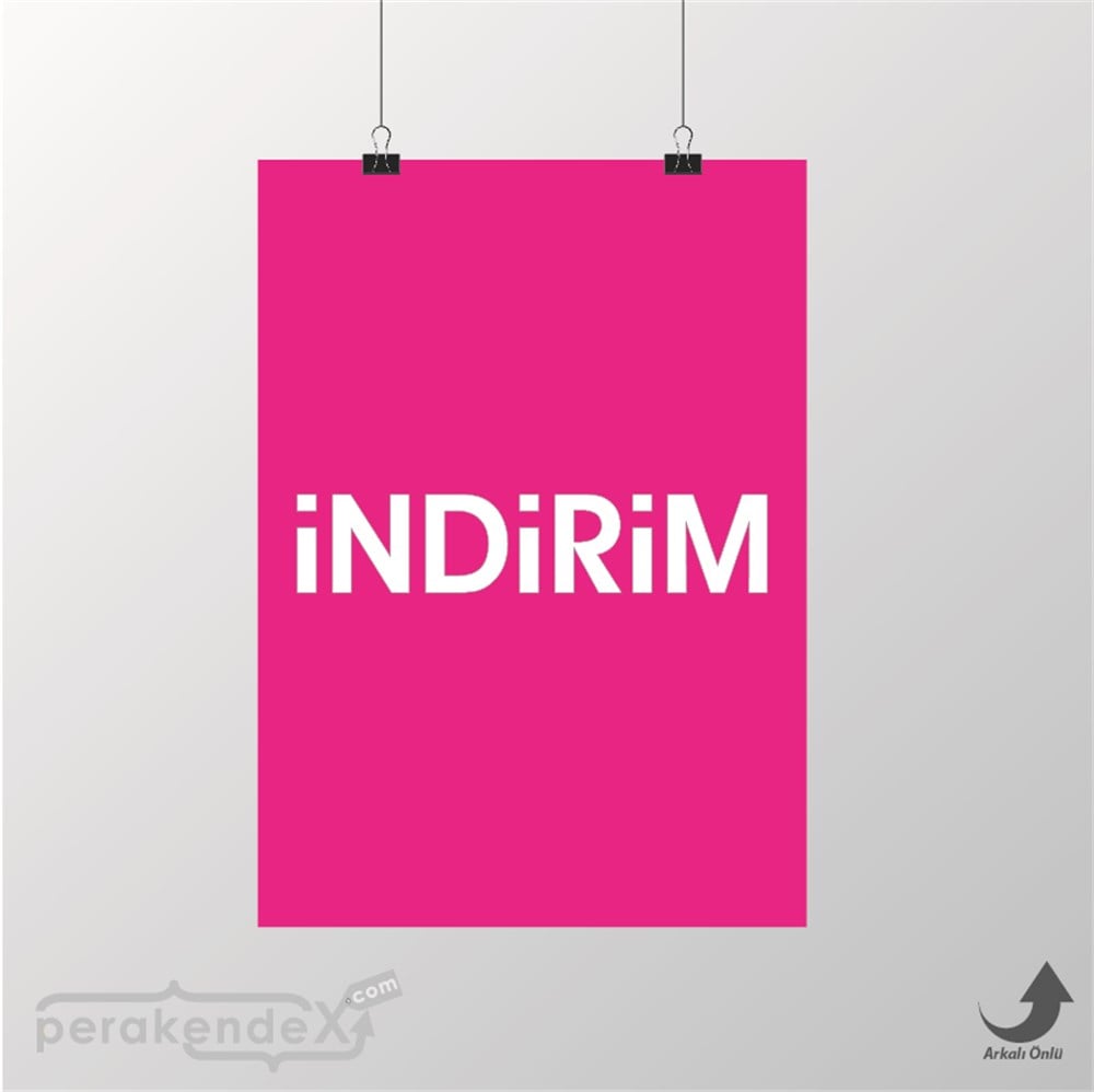 düz indirim SERT PLASTİK POSTER -dikdörtgen,çift yön baskı
