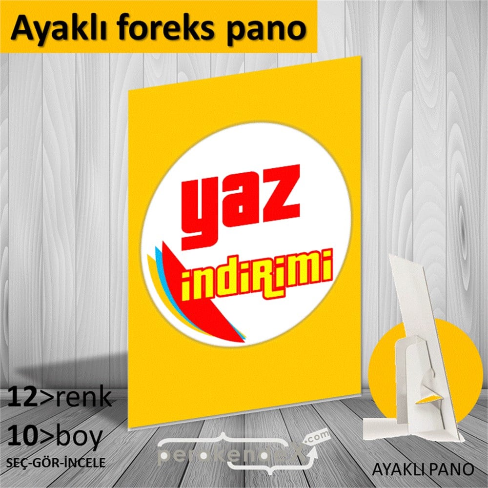 yaz indirimi AYAKLI REKLAM PANOSU -dikdörtgen,tek yön baskı