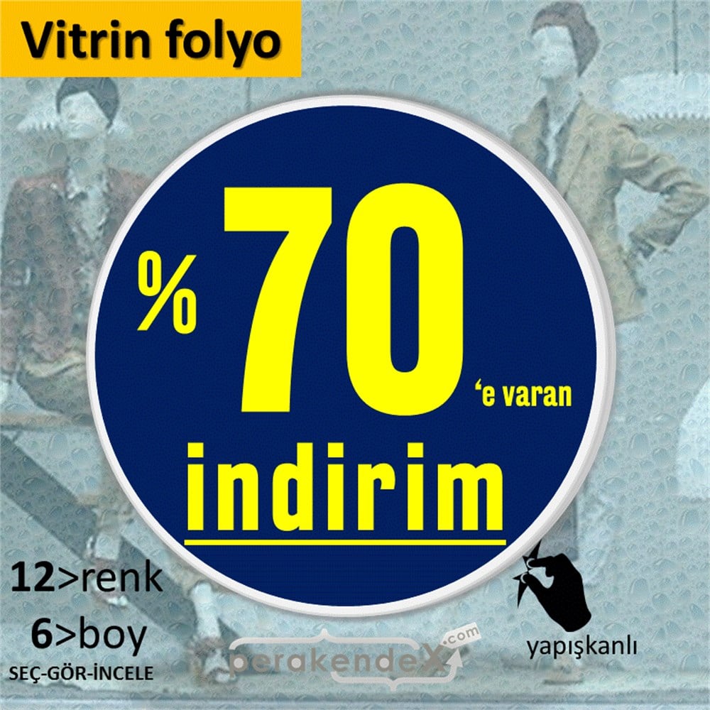 yüzde 70 e varan indirim CAMA YAPIŞAN FOLYO -oval,tek yön baskı