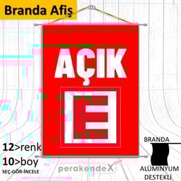 Eczane Açık Yazısı BRANDA POSTER,  AFİŞ -dikdörtgen,tek yön baskıbranda poster,  afiş