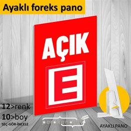 Eczane Açık Yazısı KARTON AYAKLI POSTER,  PANO -dikdörtgen,tek yön baskıkarton ayaklı poster,  pano