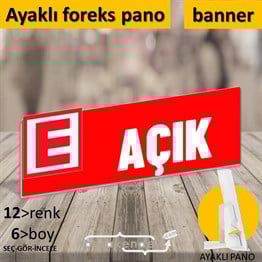 Eczane Açık Yazısı KARTON AYAKLI POSTER,  PANO (BANNER) -dikdörtgen,tek yön baskıkarton ayaklı poster,  pano
