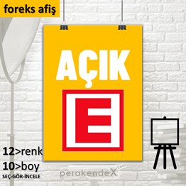 Eczane Açık Yazısı SERT PLASTİK POSTER,  AFİŞ -dikdörtgen,tek yön baskısert plastik poster,  afiş