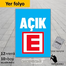 Eczane Açık Yazısı YER - ZEMİN FOLYO,  VİNİL -dikdörtgen,tek yön baskıyer - zemin folyo,  vinil