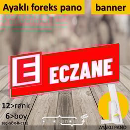 Eczane Yazısı KARTON AYAKLI POSTER,  PANO (BANNER) -dikdörtgen,tek yön baskıkarton ayaklı poster,  pano