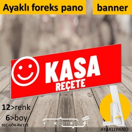 Kasa Reçete Yazısı KARTON AYAKLI POSTER,  PANO (BANNER) -dikdörtgen,tek yön baskıkarton ayaklı poster,  pano