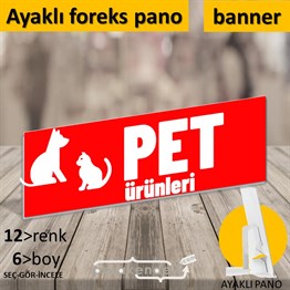 Pet Ürünleri Yazısı KARTON AYAKLI POSTER,  PANO (BANNER) -dikdörtgen,tek yön baskıkarton ayaklı poster,  pano