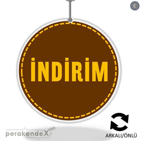 standart indirim DÖNKARTI -oval,çift yön baskı