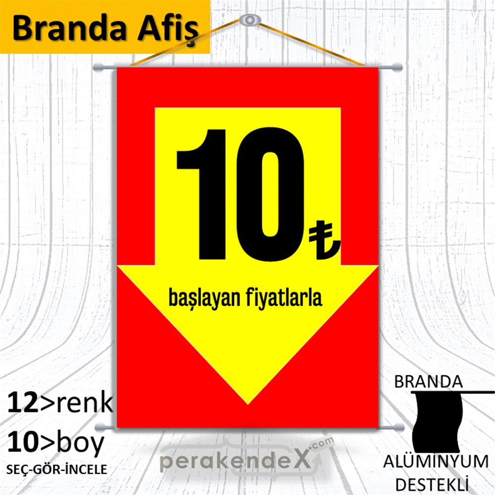 10 Tl Den Başlayan Fiyatlarla Fiyatlık BRANDA POSTER,  AFİŞ -dikdörtgen,tek yön baskı