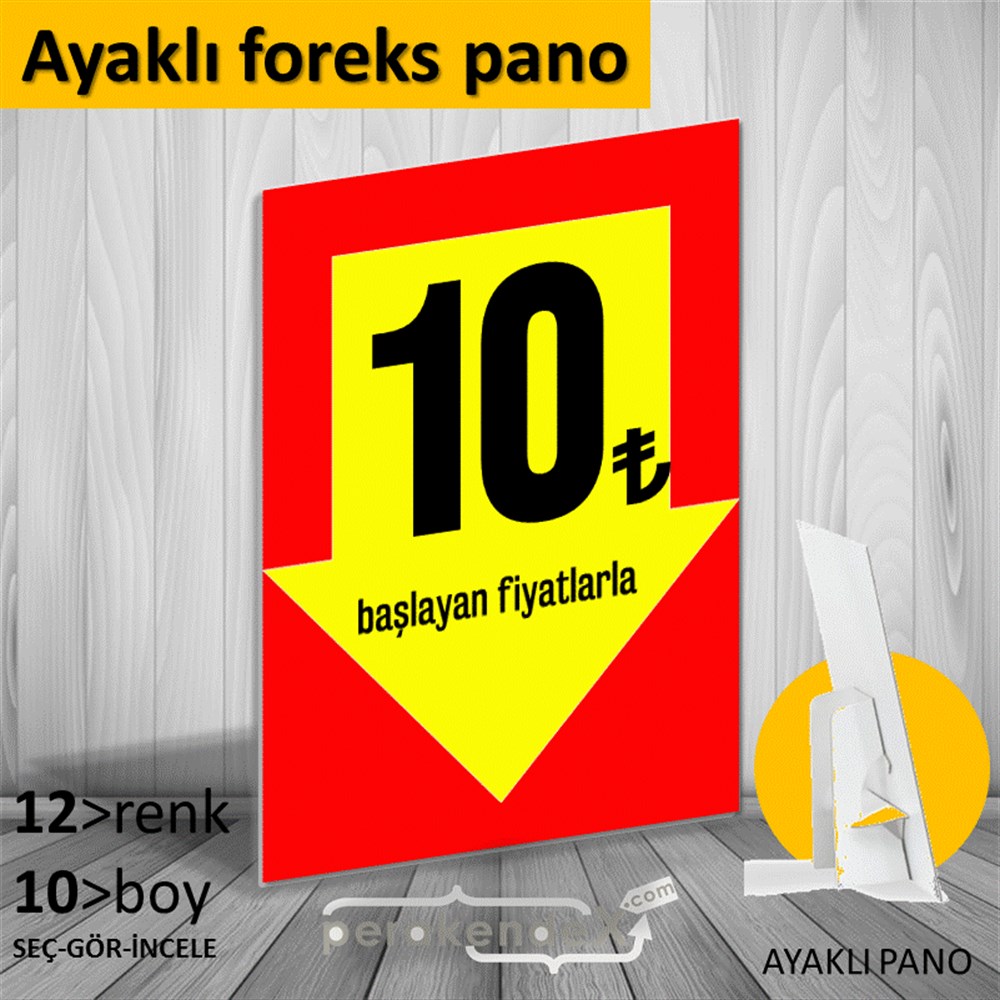 10 Tl Den Başlayan Fiyatlarla Fiyatlık KARTON AYAKLI POSTER,  PANO -dikdörtgen,tek yön baskı