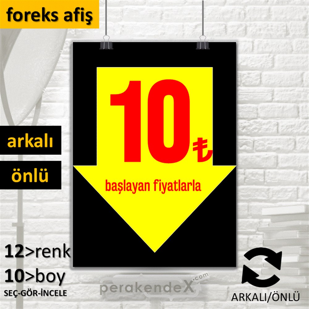 10 Tl Den Başlayan Fiyatlarla Fiyatlık SERT PLASTİK POSTER,  AFİŞ -dikdörtgen,çift yön baskı