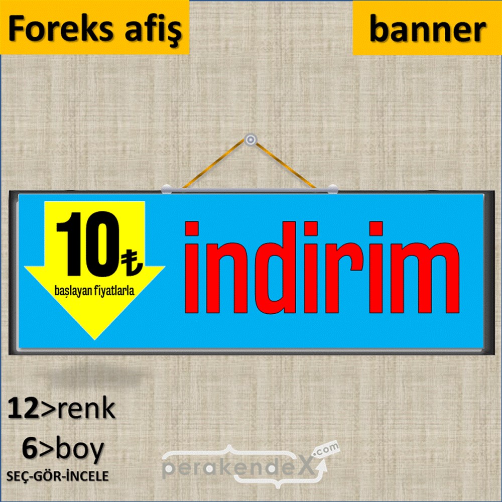 10 Tl Den Başlayan Fiyatlarla Fiyatlık SERT PLASTİK POSTER,  AFİŞ (BANNER) -dikdörtgen,tek yön baskı