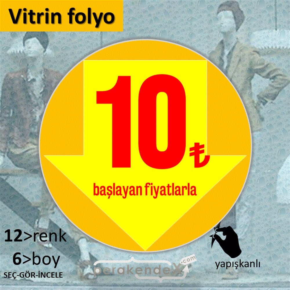 10 Tl Den Başlayan Fiyatlarla Fiyatlık VİTRİN - CAM FOLYO,  VİNİL -oval,tek yön baskı