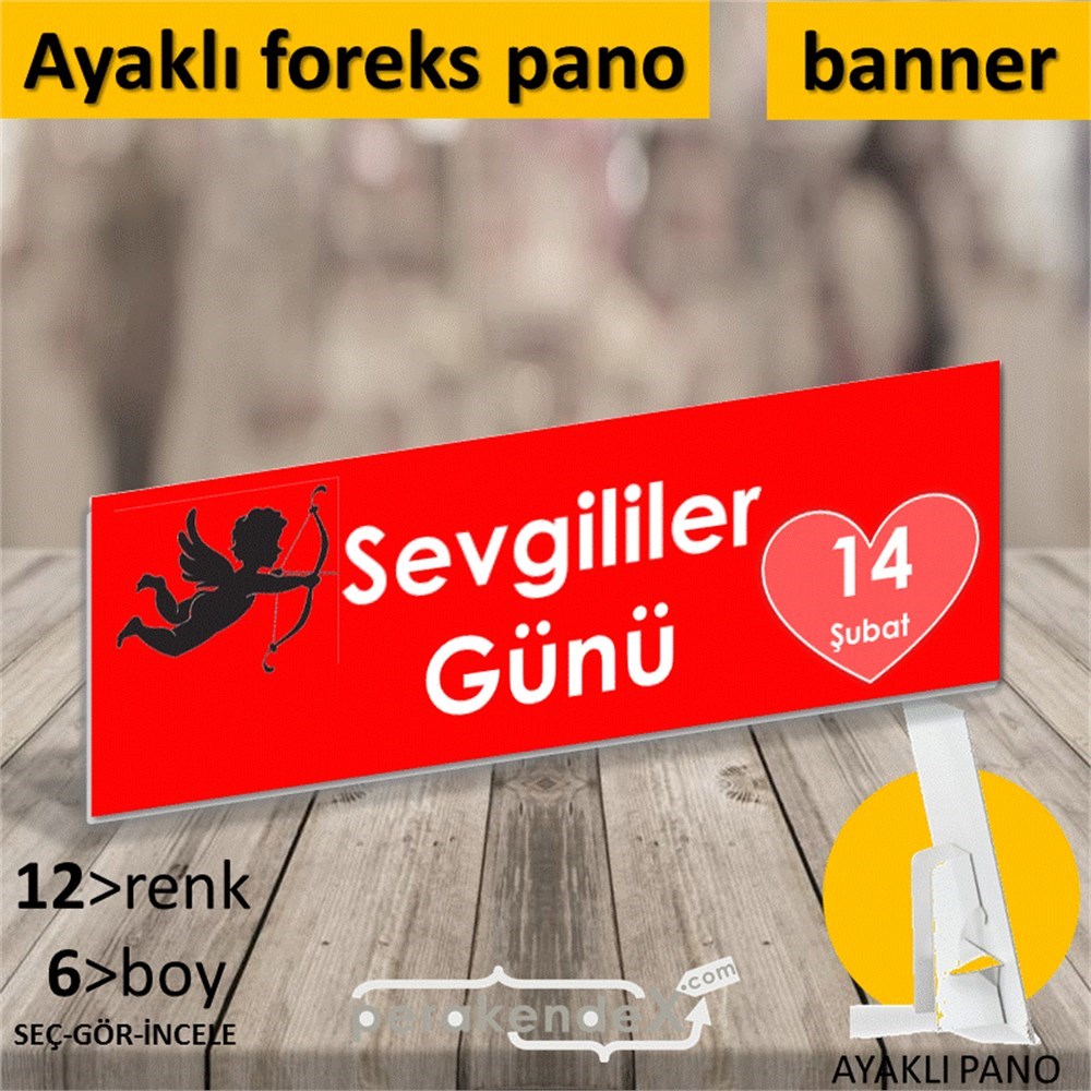 14 şubat sevgililer günü eros KARTON AYAKLI POSTER,  PANO (BANNER) -dikdörtgen,tek yön baskı