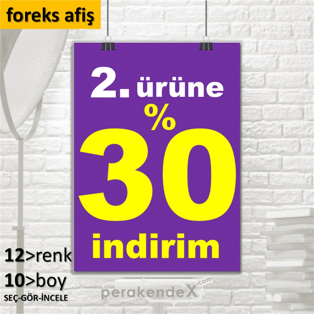 2. ürüne yüzde 30 indirim SERT PLASTİK POSTER -dikdörtgen,tek yön baskı