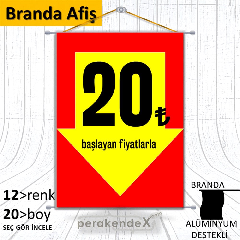 20 Tl Den Başlayan Fiyatlarla Fiyatlık BRANDA POSTER,  AFİŞ -dikdörtgen,tek yön baskı