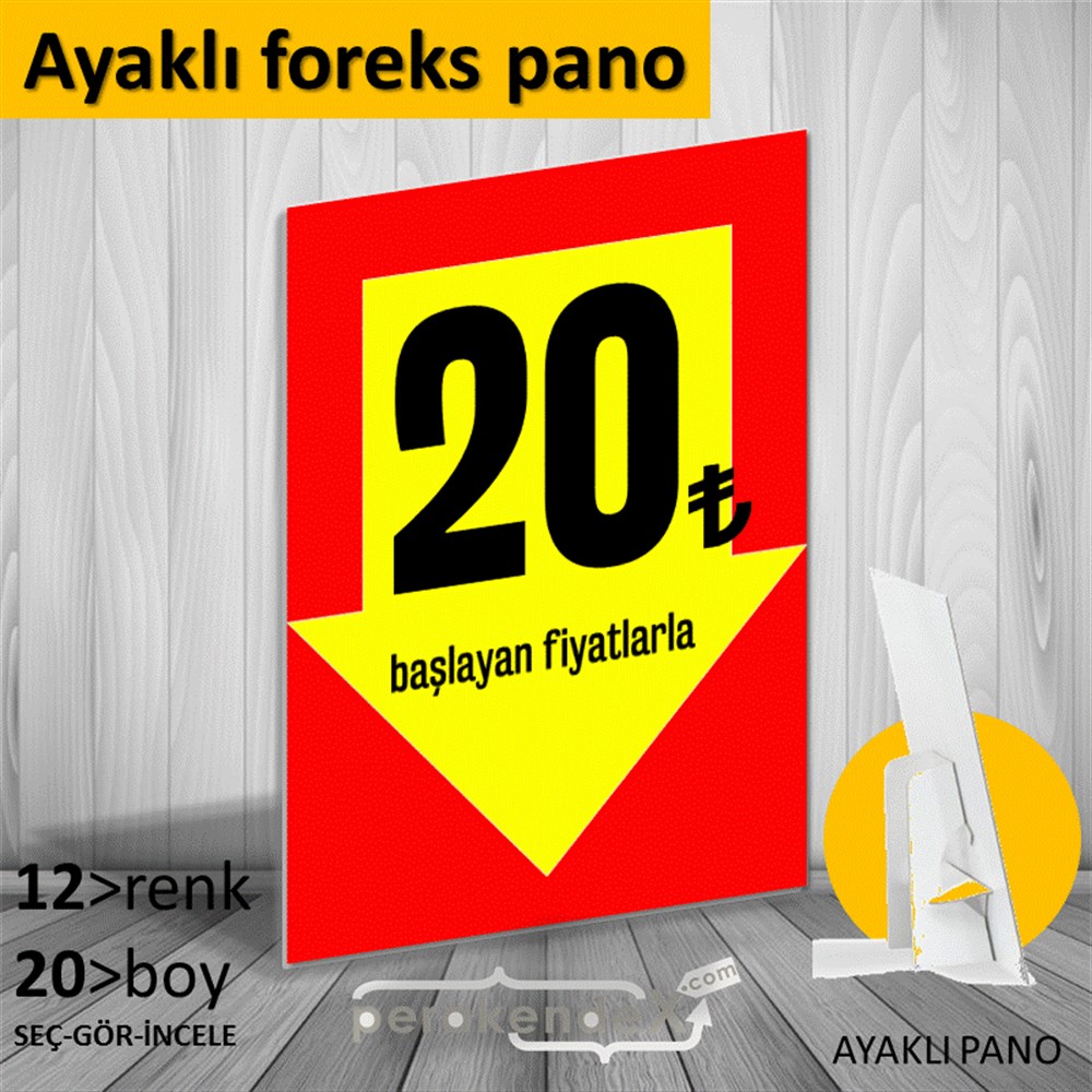 20 Tl Den Başlayan Fiyatlarla Fiyatlık KARTON AYAKLI POSTER,  PANO -dikdörtgen,tek yön baskı