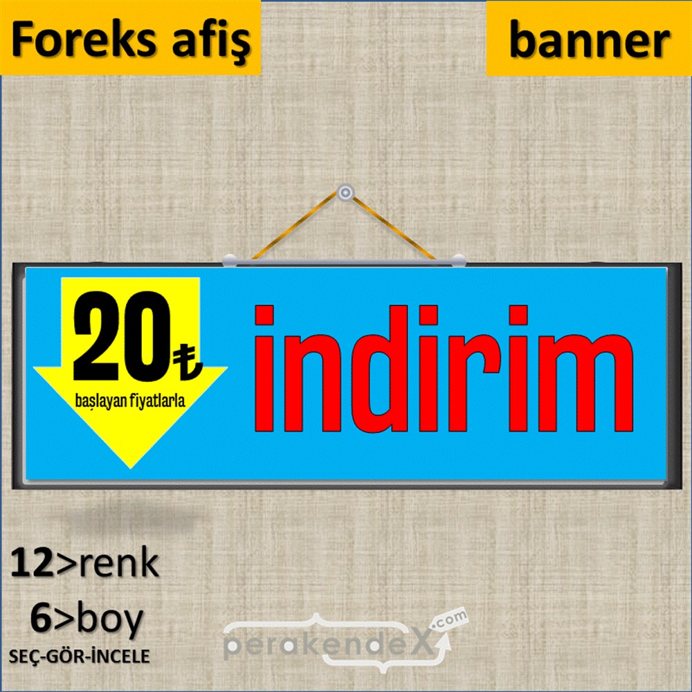 20 Tl Den Başlayan Fiyatlarla Fiyatlık SERT PLASTİK POSTER,  AFİŞ (BANNER) -dikdörtgen,tek yön baskı