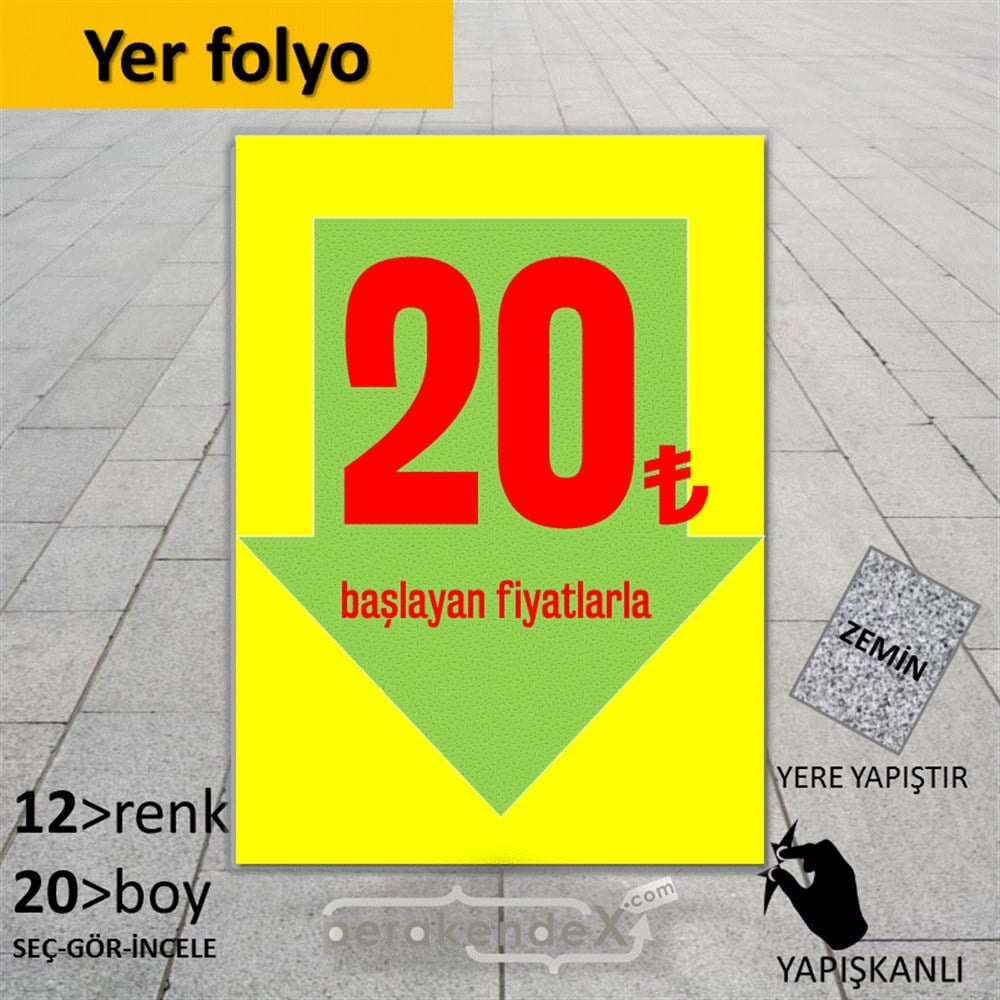 20 Tl Den Başlayan Fiyatlarla Fiyatlık YER - ZEMİN FOLYO,  VİNİL -dikdörtgen,tek yön baskı