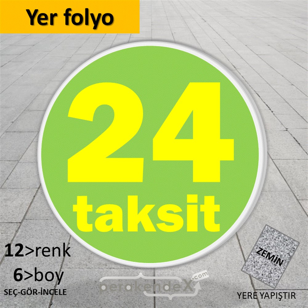 24 Taksit YER - ZEMİN FOLYO,  VİNİL -oval,tek yön baskı