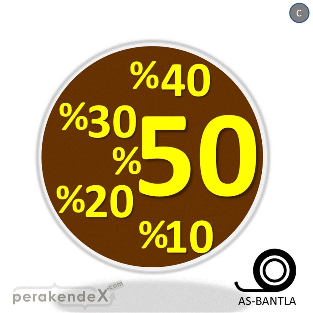 yüzde(50-40-30-20-10) indirim SERT PLASTİK POSTER -oval,tek yön baskı