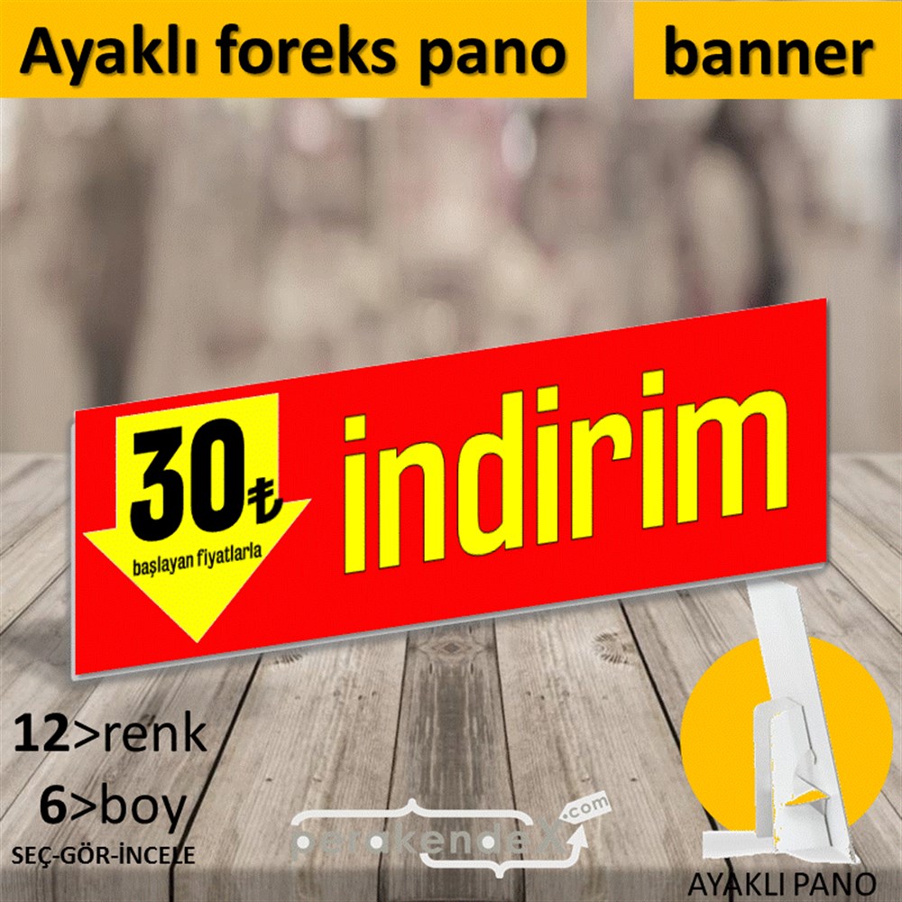 30 Tl Den Başlayan Fiyatlarla Fiyatlık KARTON AYAKLI POSTER,  PANO (BANNER) -dikdörtgen,tek yön baskı