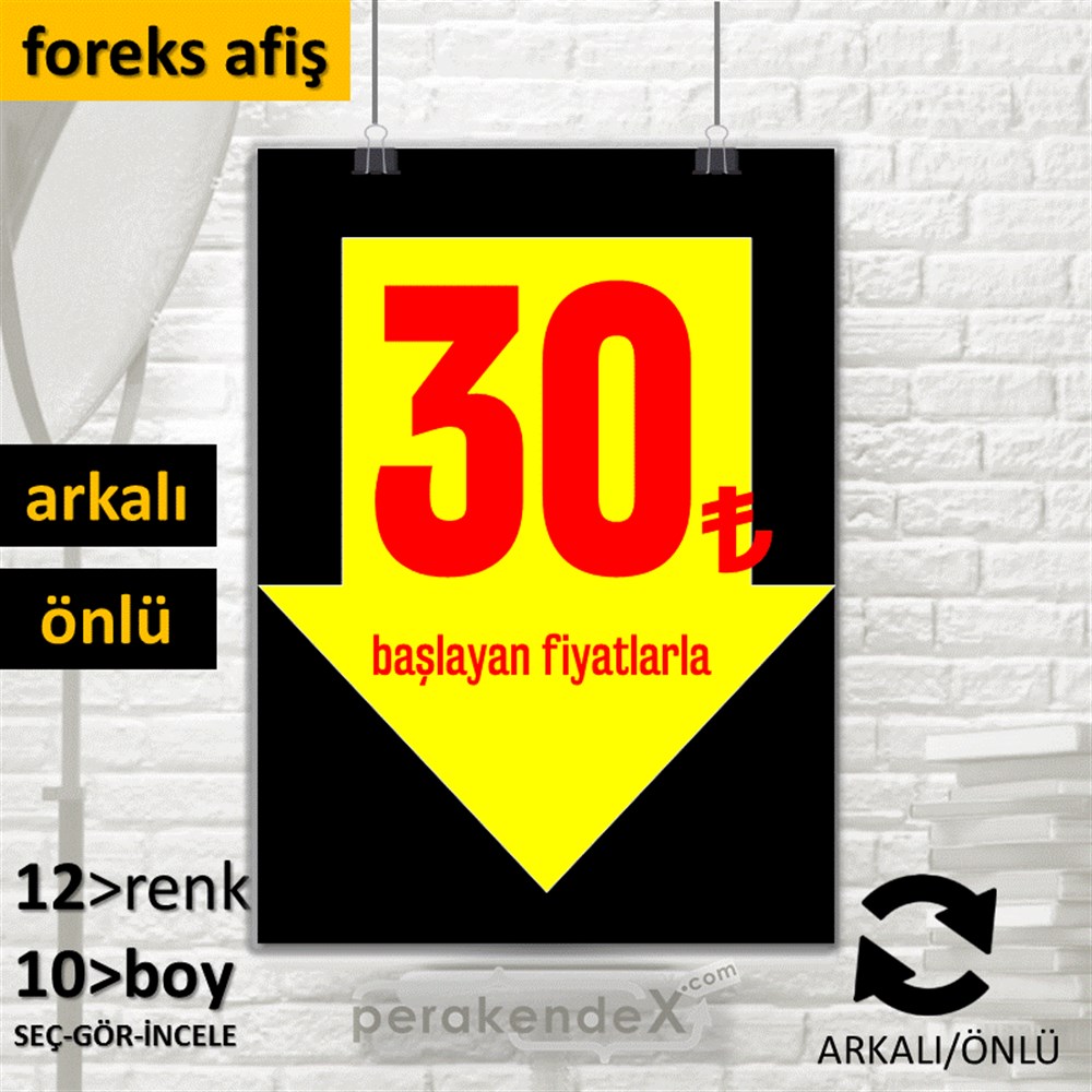 30 Tl Den Başlayan Fiyatlarla Fiyatlık SERT PLASTİK POSTER,  AFİŞ -dikdörtgen,çift yön baskı
