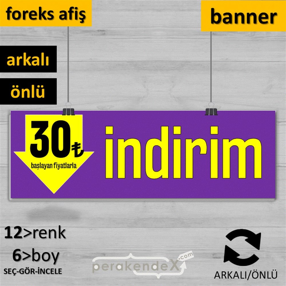 30 Tl Den Başlayan Fiyatlarla Fiyatlık SERT PLASTİK POSTER,  AFİŞ (BANNER) -dikdörtgen,çift yön baskı