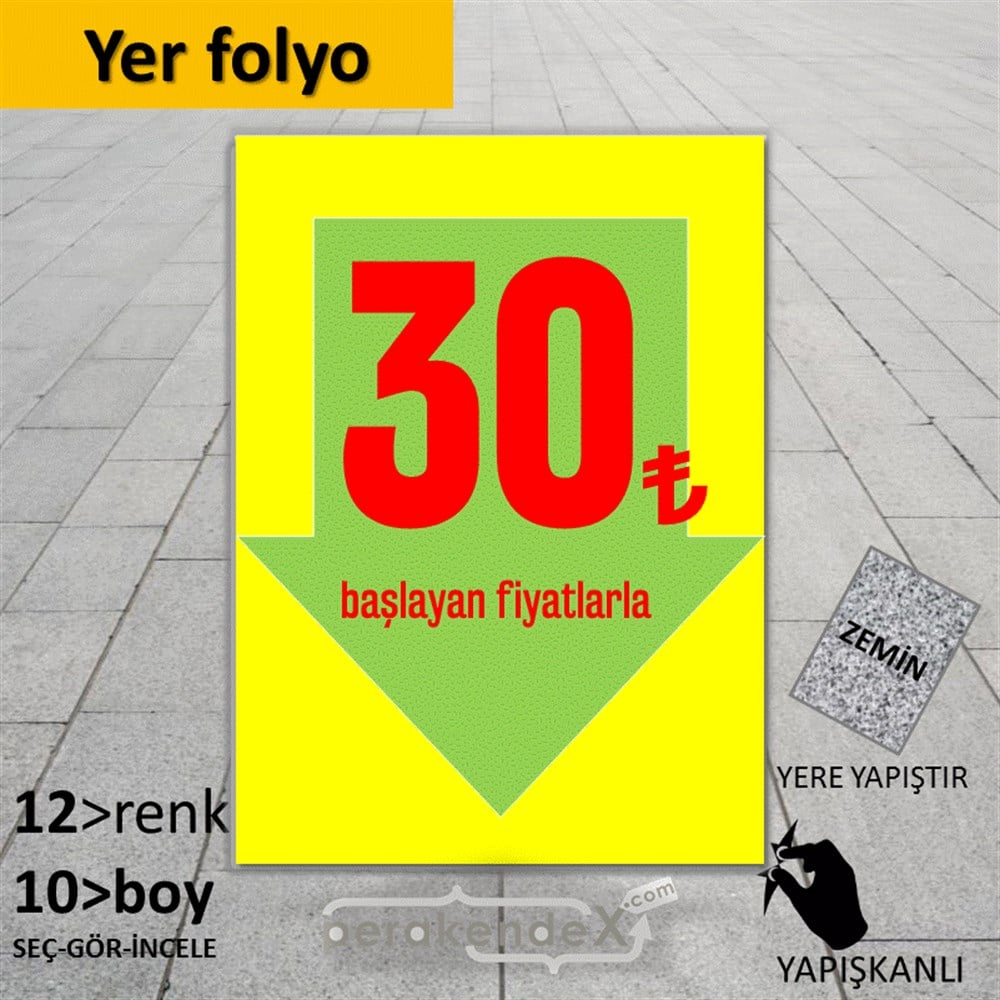 30 Tl Den Başlayan Fiyatlarla Fiyatlık YER - ZEMİN FOLYO,  VİNİL -dikdörtgen,tek yön baskı