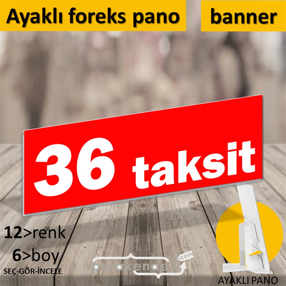 36 Taksit KARTON AYAKLI POSTER,  PANO (BANNER) -dikdörtgen,tek yön baskı