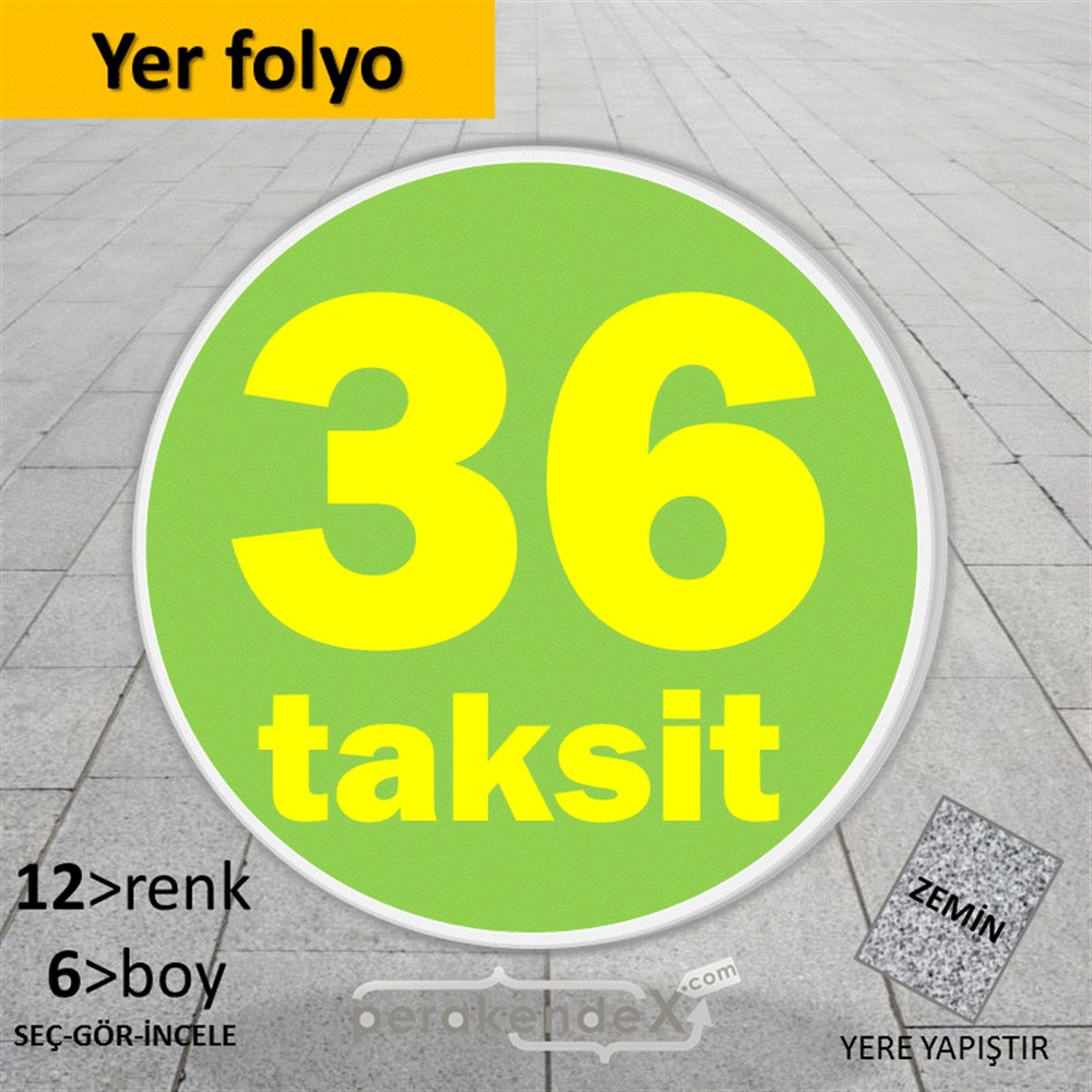36 Taksit YER - ZEMİN FOLYO,  VİNİL -oval,tek yön baskı