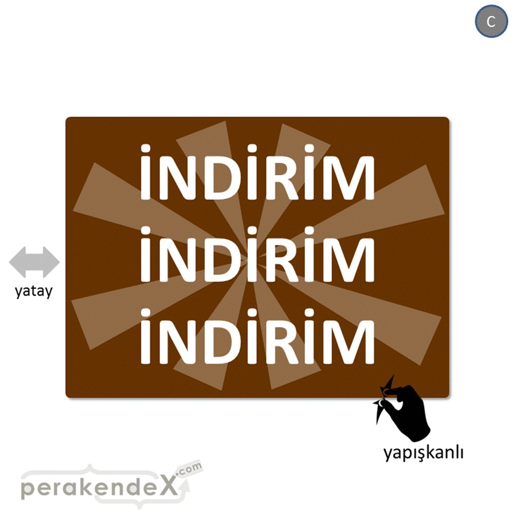 3X indirim CAMA YAPIŞAN FOLYO -dikdörtgen,tek yön baskı