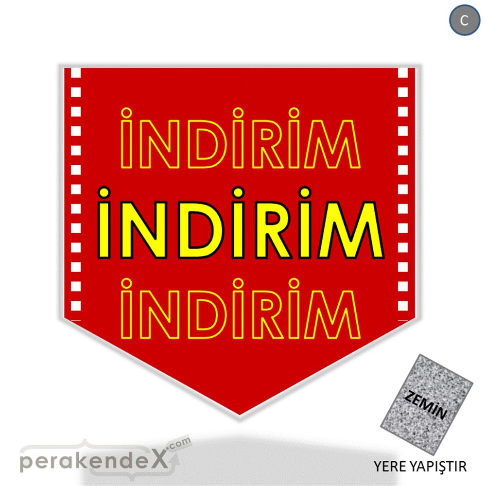 3X indirim- YER ZEMİNE YAPIŞIR -ok,tek yön baskı