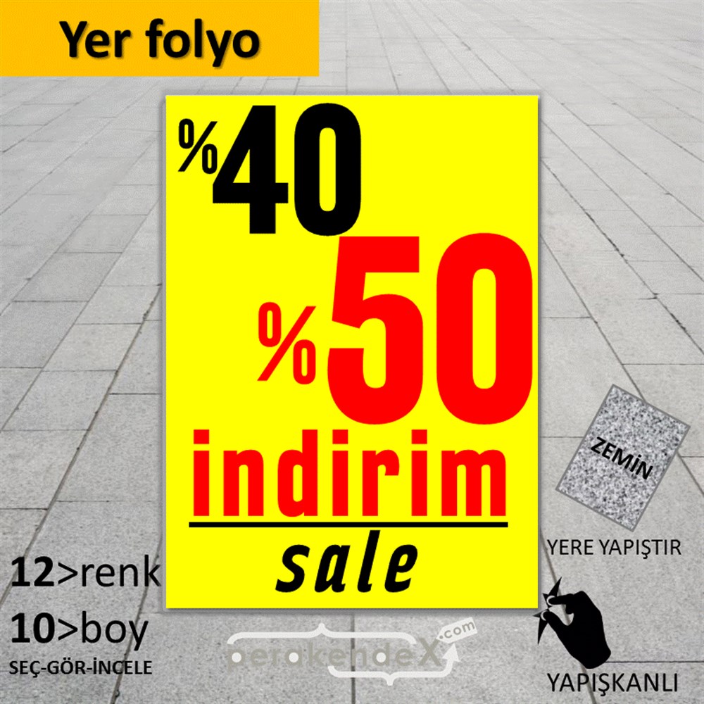 %40 %50 İndirim Sale YER - ZEMİN FOLYO,  VİNİL -dikdörtgen,tek yön baskı