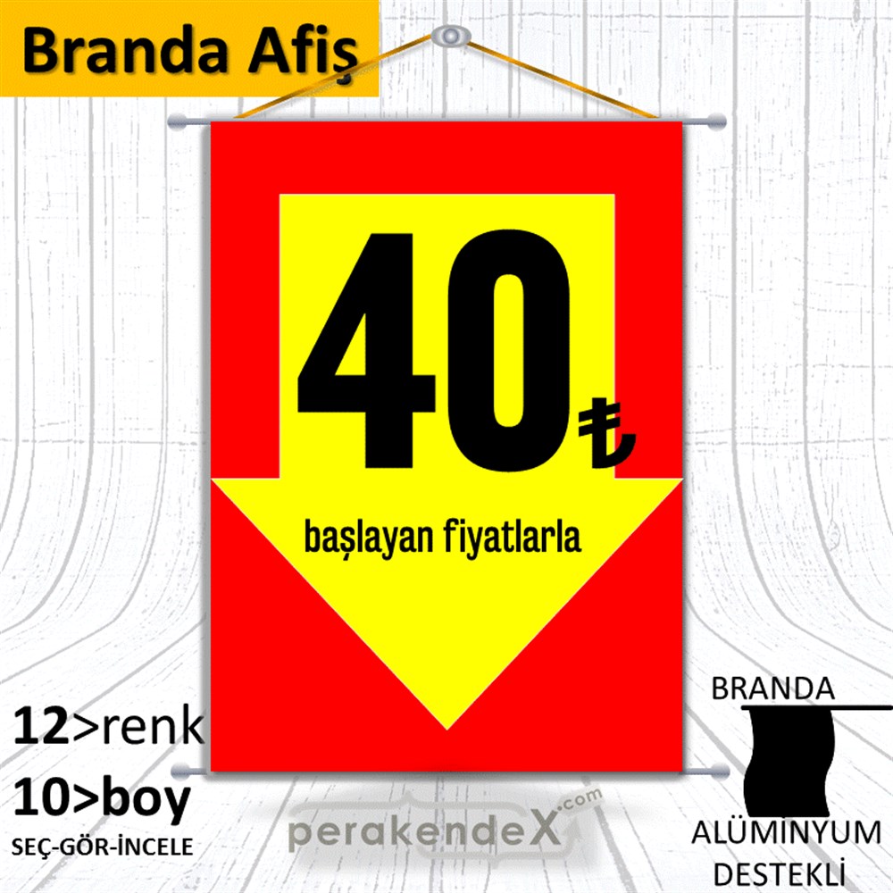 40 Tl Den Başlayan Fiyatlarla Fiyatlık BRANDA POSTER,  AFİŞ -dikdörtgen,tek yön baskı