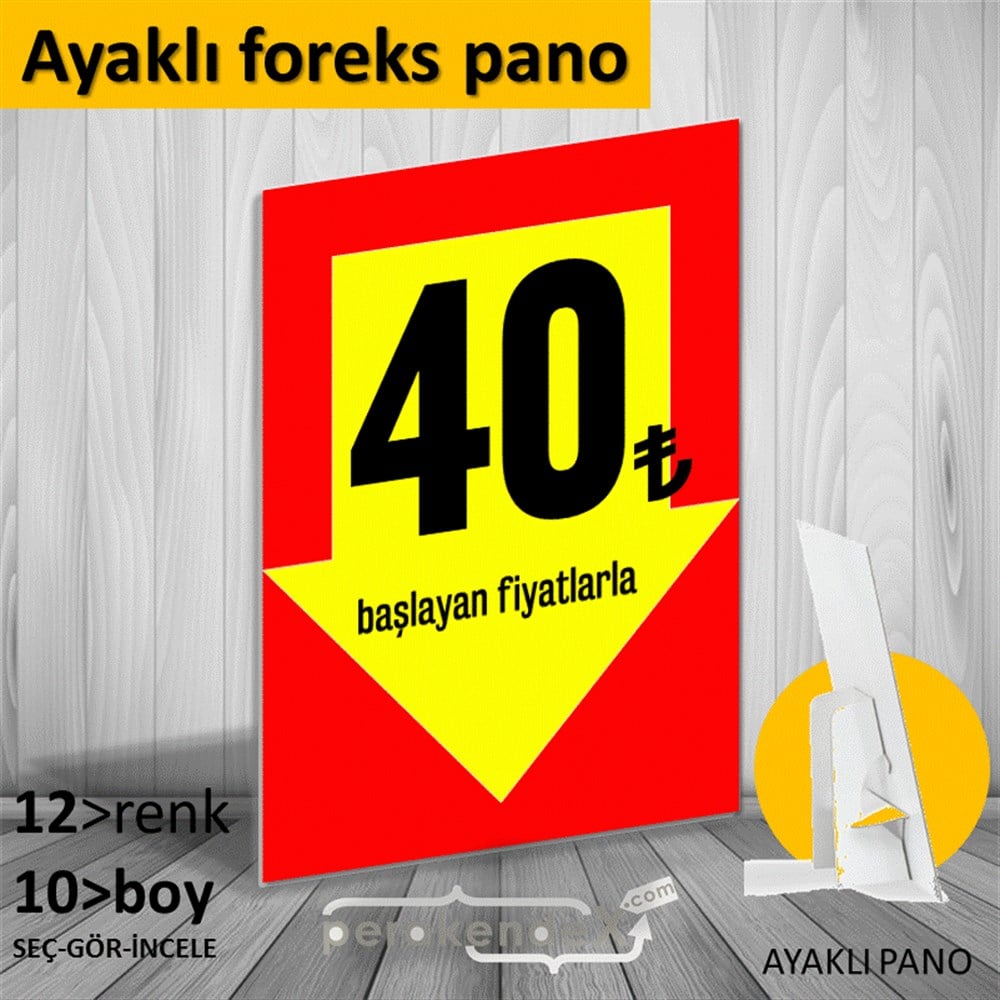 40 Tl Den Başlayan Fiyatlarla Fiyatlık KARTON AYAKLI POSTER,  PANO -dikdörtgen,tek yön baskı