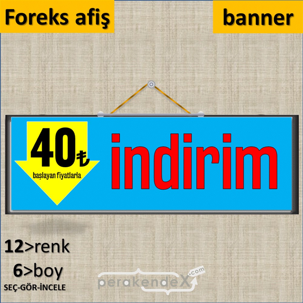 40 Tl Den Başlayan Fiyatlarla Fiyatlık SERT PLASTİK POSTER,  AFİŞ (BANNER) -dikdörtgen,tek yön baskı