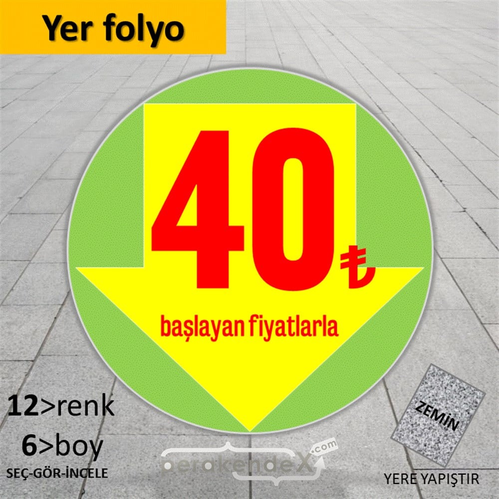 40 Tl Den Başlayan Fiyatlarla Fiyatlık YER - ZEMİN FOLYO,  VİNİL -oval,tek yön baskı