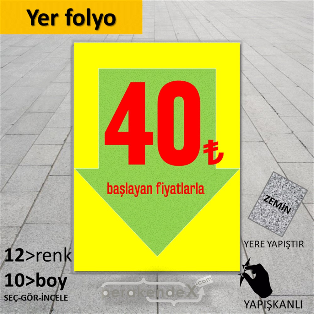 40 Tl Den Başlayan Fiyatlarla Fiyatlık YER - ZEMİN FOLYO,  VİNİL -dikdörtgen,tek yön baskı