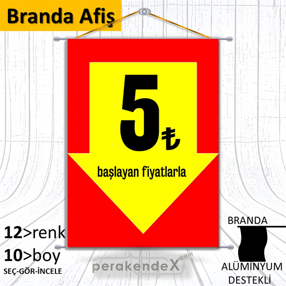5 Tl Den Başlayan Fiyatlarla Fiyatlık BRANDA POSTER,  AFİŞ -dikdörtgen,tek yön baskı