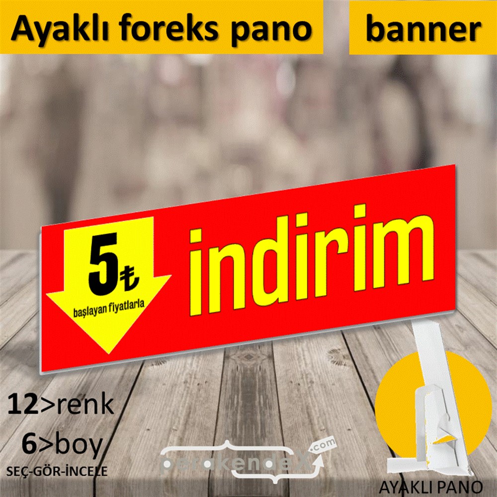 5 Tl Den Başlayan Fiyatlarla Fiyatlık KARTON AYAKLI POSTER,  PANO (BANNER) -dikdörtgen,tek yön baskı
