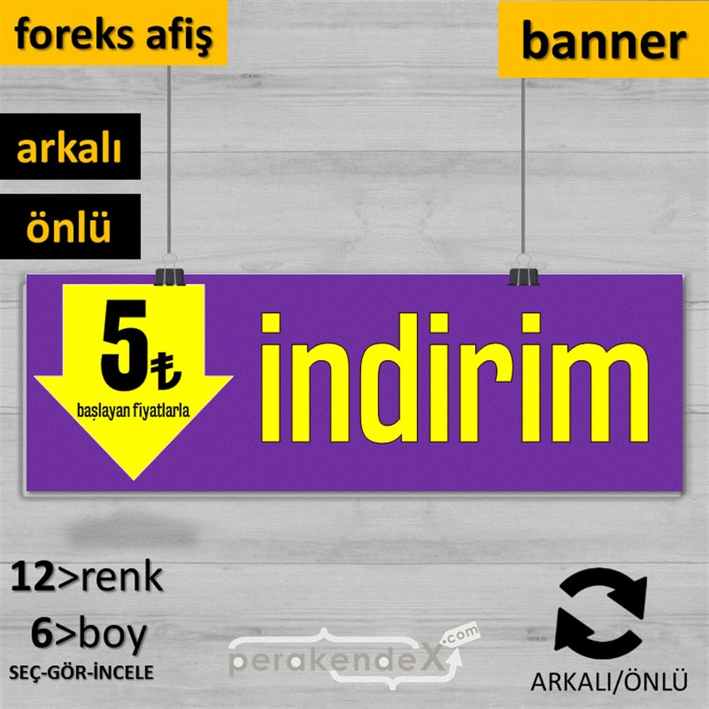 5 Tl Den Başlayan Fiyatlarla Fiyatlık SERT PLASTİK POSTER,  AFİŞ (BANNER) -dikdörtgen,çift yön baskı