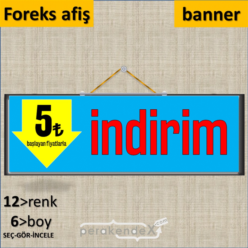 5 Tl Den Başlayan Fiyatlarla Fiyatlık SERT PLASTİK POSTER,  AFİŞ (BANNER) -dikdörtgen,tek yön baskı