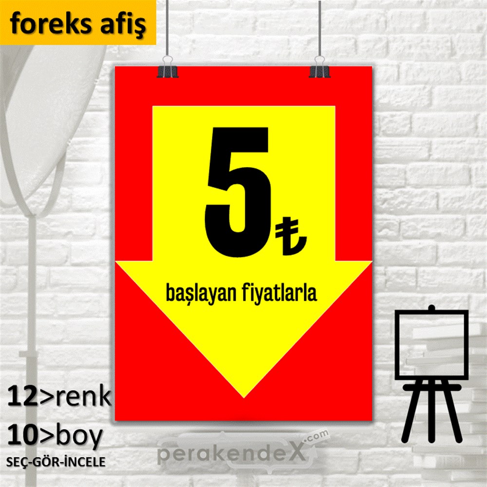 5 Tl Den Başlayan Fiyatlarla Fiyatlık SERT PLASTİK POSTER,  AFİŞ -dikdörtgen,tek yön baskı