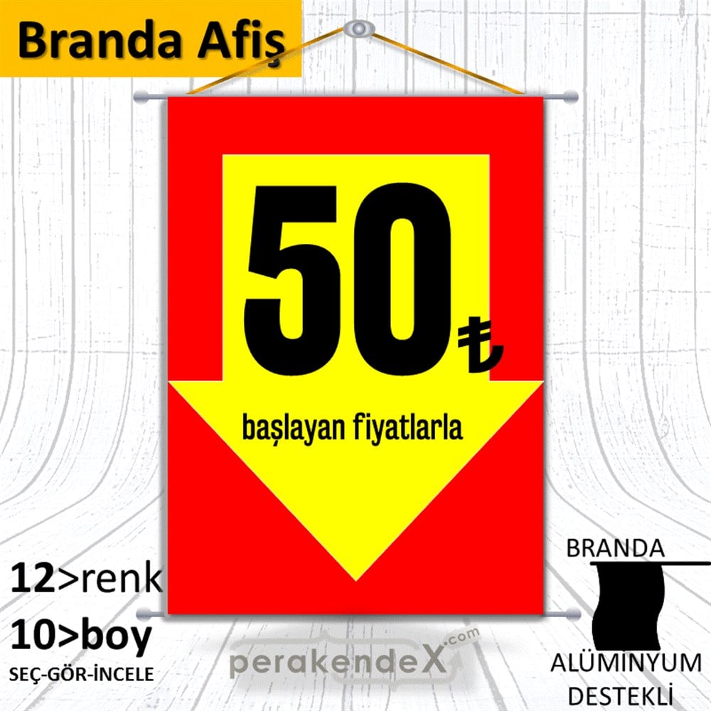 50 Tl Den Başlayan Fiyatlarla Fiyatlık BRANDA POSTER,  AFİŞ -dikdörtgen,tek yön baskı