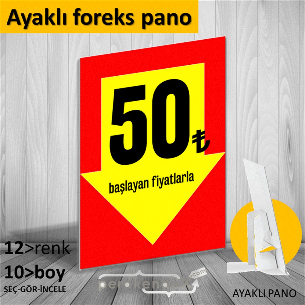 50 Tl Den Başlayan Fiyatlarla Fiyatlık KARTON AYAKLI POSTER,  PANO -dikdörtgen,tek yön baskı