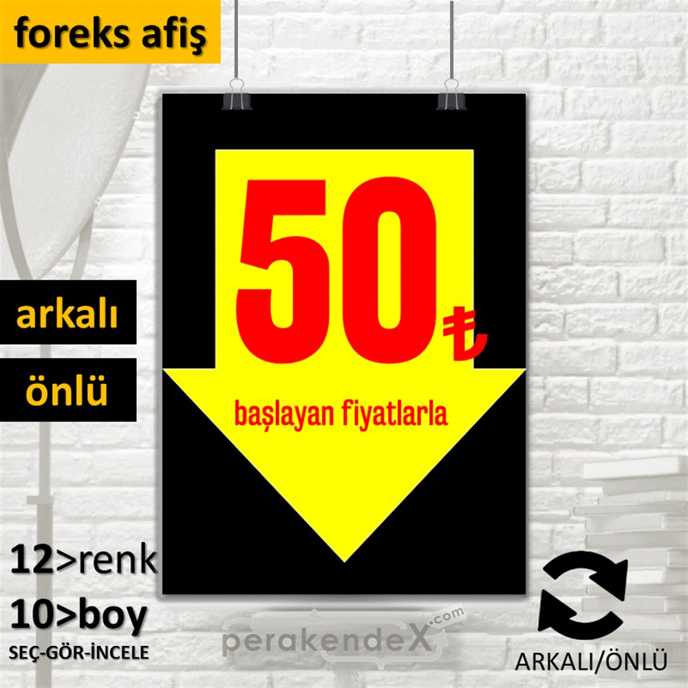 50 Tl Den Başlayan Fiyatlarla Fiyatlık SERT PLASTİK POSTER,  AFİŞ -dikdörtgen,çift yön baskı