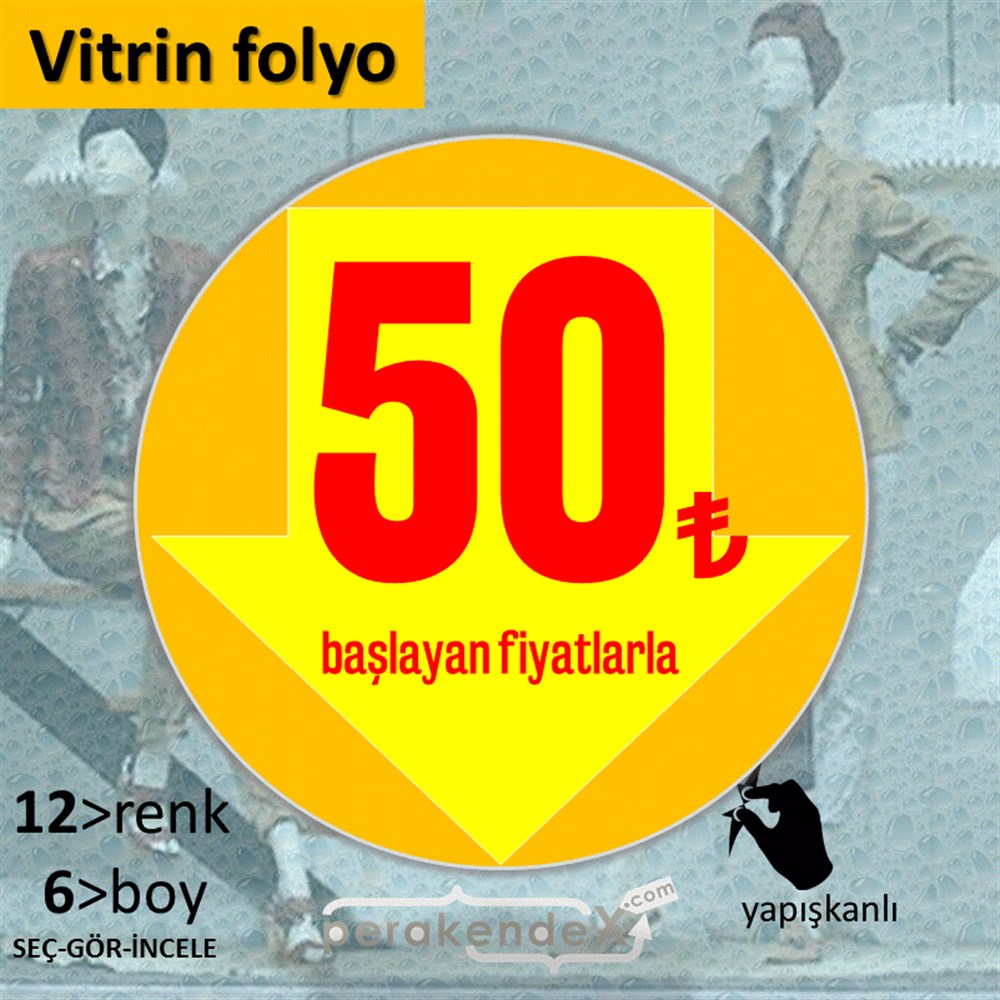 50 Tl Den Başlayan Fiyatlarla Fiyatlık VİTRİN - CAM FOLYO,  VİNİL -oval,tek yön baskı