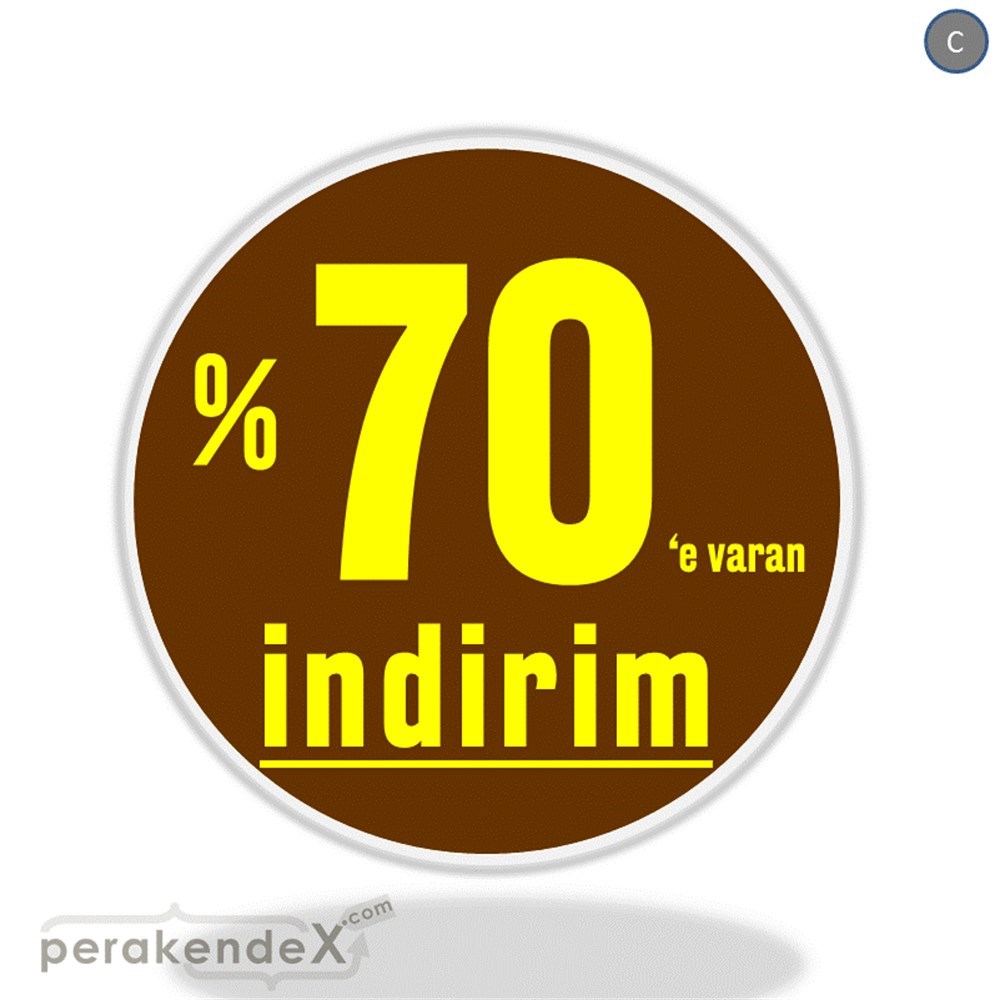 yüzde 70 e varan indirim DÖNKARTI -oval,çift yön baskı