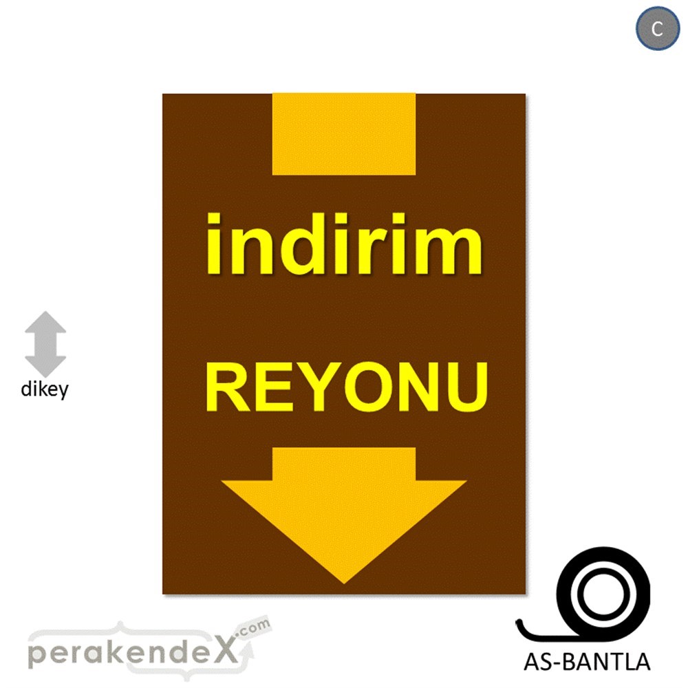 indirim reyonu POSTERİ -dikdörtgen,tek yön baskı
